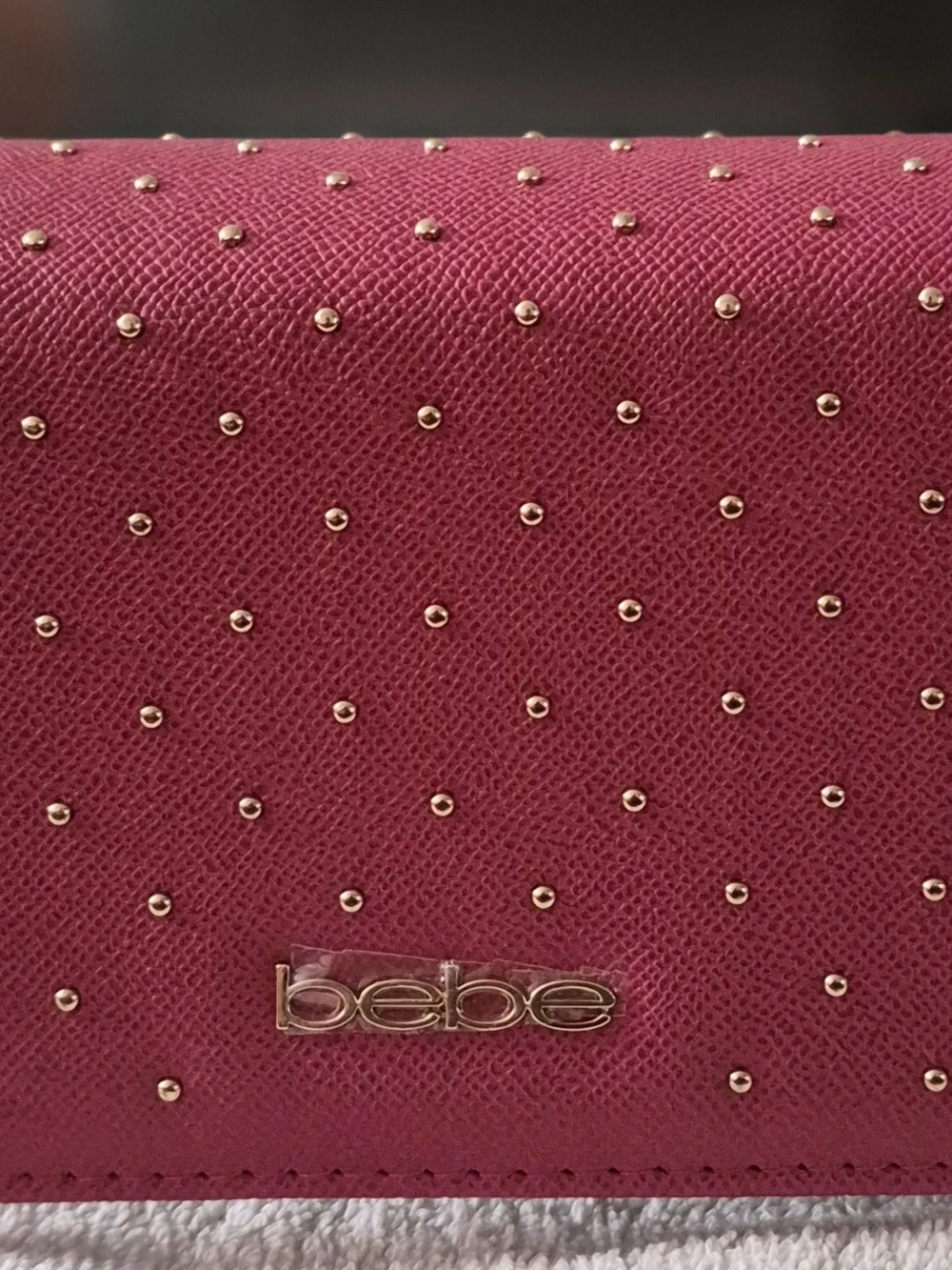 bebe Women's Studded Pink Wallet - bebe